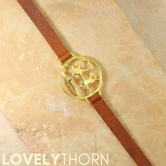 VANESSA MOONEY // ltd ed gold "midas" brown leather belt - Picture 1 of 2